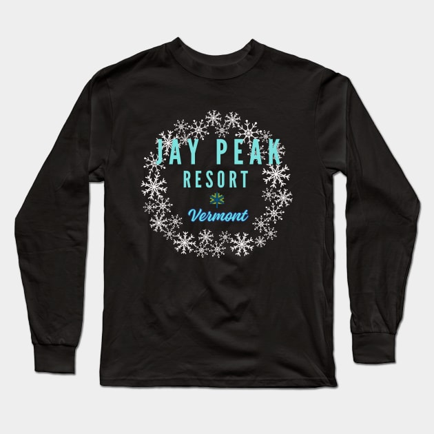 Jay Peak Resort Vermont, U.S.A  White snow. Gift Ideas For The Ski Enthusiast. Long Sleeve T-Shirt by Papilio Art